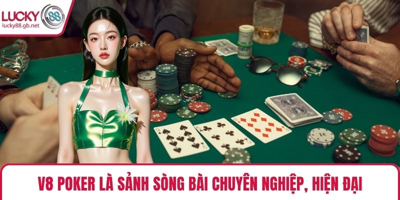 V8 Poker là sảnh sòng bài chuyên nghiệp, hiện đại